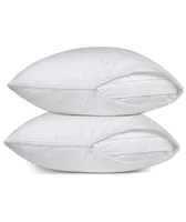 Circles Home Cotton Polyester and Cotton Blend Sateen White Zippered Pillow Protector King Set of 2