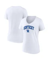 Women's Fanatics White Kentucky Wildcats Evergreen Campus V-Neck T-shirt