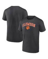 Men's Fanatics Heather Charcoal Clemson Tigers Campus T-shirt
