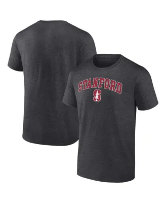 Men's Fanatics Heather Charcoal Stanford Cardinal Campus T-shirt