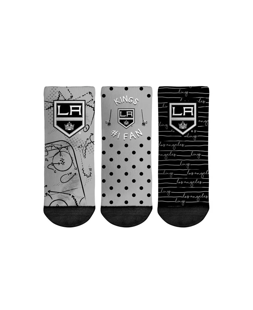 Toddler Boys and Girls Rock 'Em Socks Los Angeles Kings #1 Fan 3-Pack Crew Socks Set