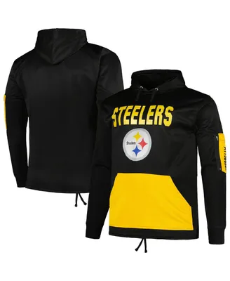 Men's Fanatics Black Pittsburgh Steelers Big and Tall Pullover Hoodie
