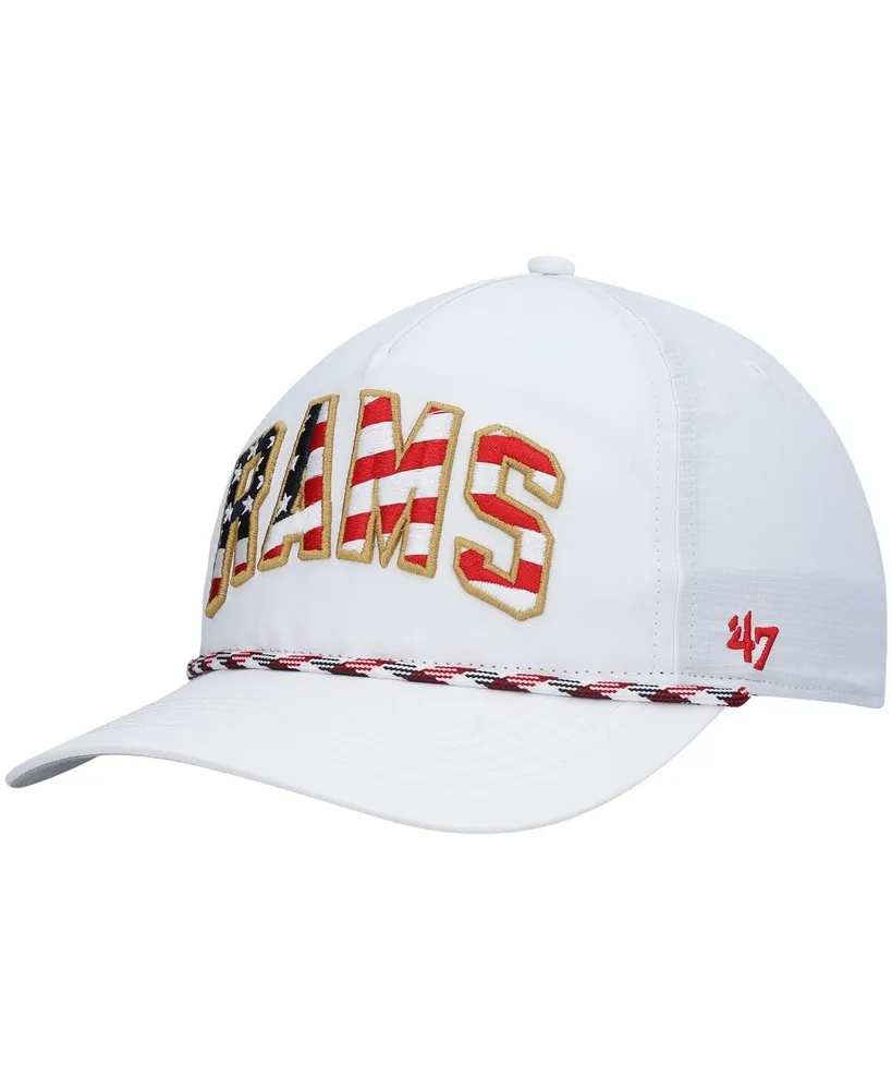 Men's '47 Brand White Los Angeles Rams Hitch Stars and Stripes Trucker Adjustable Hat