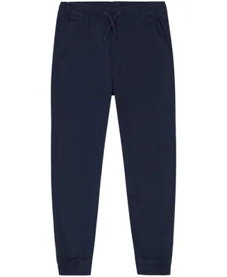 Nautica Big Boys Uniform Evan Tapered-Fit Stretch Joggers with Reinforced Knees