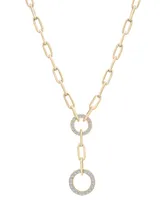 Wrapped in Love Diamond Circle 17" Lariat Necklace (1/2 ct. t.w.) in 14k Gold, Created for Macy's