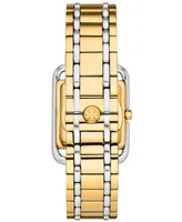 Tory Burch Women's The Miller Square Two-Tone Stainless Steel Bracelet Watch 30m