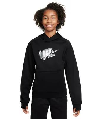 Nike Big Kids Therma-fit Logo-Print Fleece Hoodie