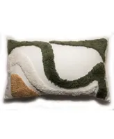 Jill Zarin Abstract Shag Decorative Pillow, 20" x 12"