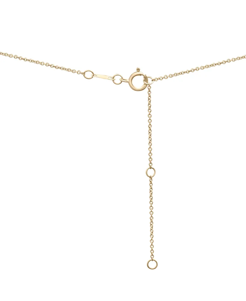 Wrapped Diamond Circle Pendant Necklace (1/6 ct. t.w.) in 14k Gold, 16" + 1" extender, Created for Macy's