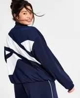 Reebok Women's Logo Tricot Long-Sleeve Track Jacket