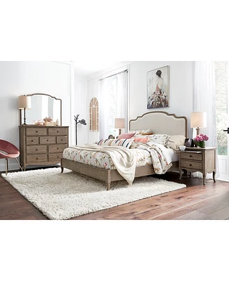 Provence Upholstered Full Bed 3-Pc. Set (Bed, Nightstand & Dresser)