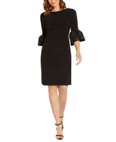 Adrianna Papell Women's Bell-Cuff Draped Jersey Dress