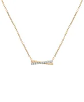 Audrey by Aurate Diamond Crisscross Bar 18" Pendant Necklace (1/10 ct. t.w.) in Gold Vermeil, Created for Macy's