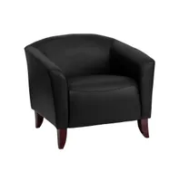 Emma+Oliver Leathersoft Living Room/Reception Chair With Cherry Wood Feet