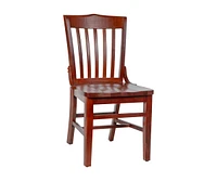 School House Back Wooden Restaurant Dining Chair