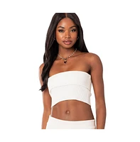 Women's Desiree Fold Over Knit Tube Top