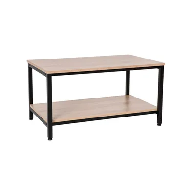 Merrick Lane Bromwell Coffee Table Rustic And Metal Frame Coffee Table With Storage