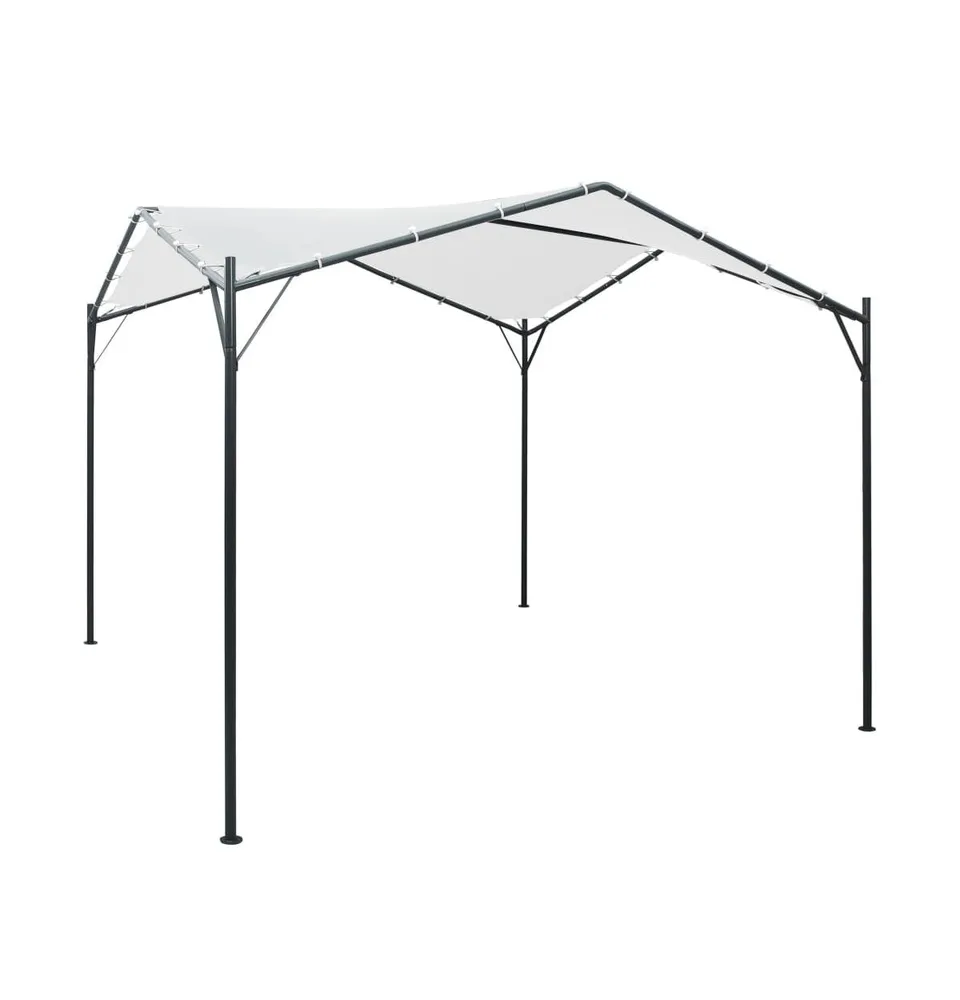 vidaXL Gazebo 9.8'x9.8'x8.5' White 0.6 oz/ft