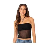 Women's Celestia Sheer Mesh Tube Top