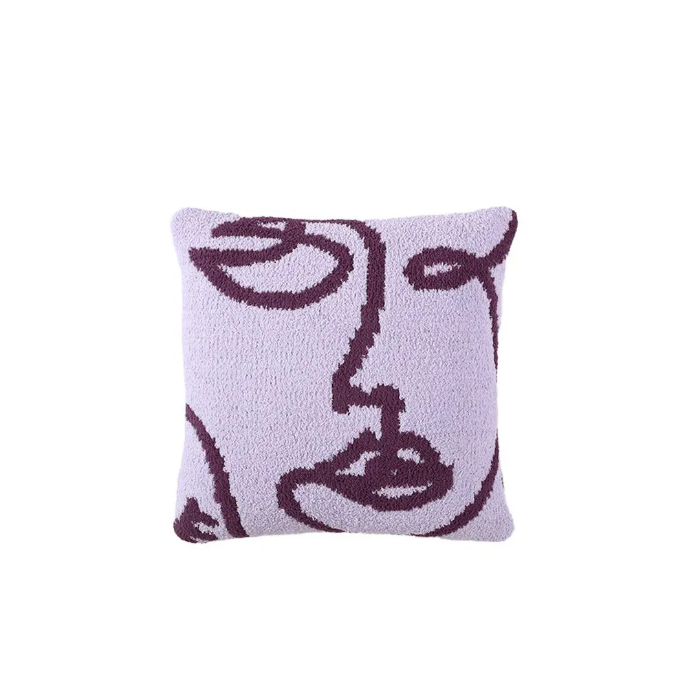 Sunday Citizen Faces Decorative Pillow, 20" x 20"