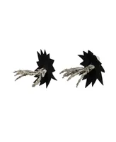 7" Skeleton Hands Halloween Window Decoration Set, 2-Piece