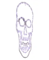 18" Skull 4 Function Led Lighted Halloween Window Silhouette