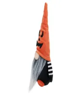 9.75" Halloween Gnome with Jack-o'-Lantern Hat