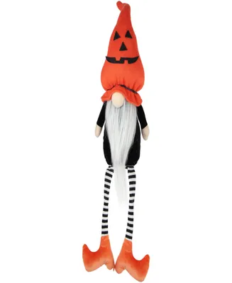 22" Halloween Gnome with Striped Dangling Legs
