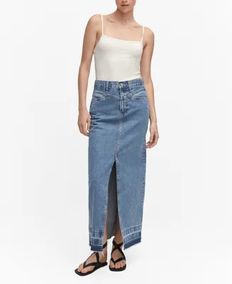 Mango Women's Denim Long Skirt