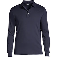 Lands' End Big & Tall Long Sleeve Supima Interlock Polo Shirt