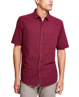 Alfani Men's Hollow Regular-Fit Floral-Print Button-Down Shirt, Created for Macy's