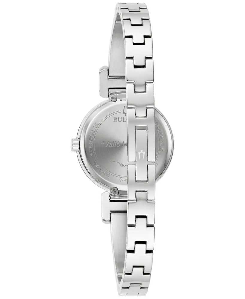 Bulova Women's Marc Anthony Modern Diamond Accent Stainless Steel Bangle Bracelet Watch 26mm
