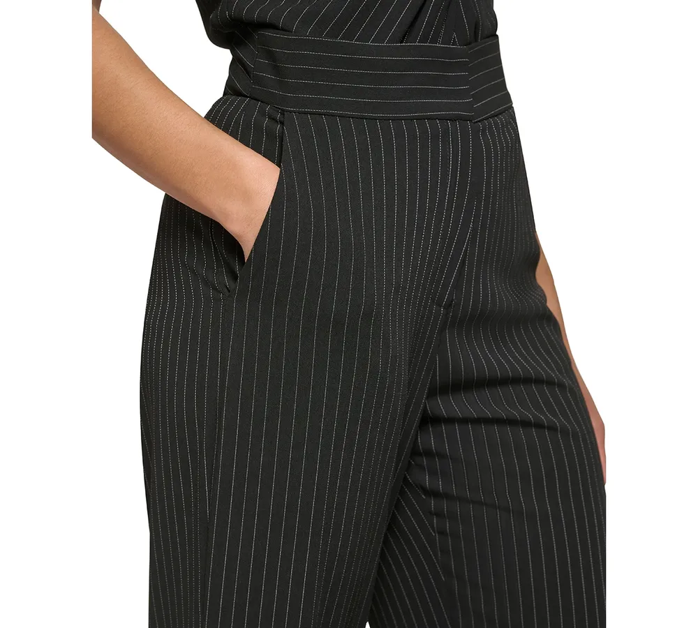DKNY Big Boys Classic-Fit Stretch Black Suit Pants - Macy's