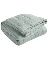 Last Act! Oake Airy Gauze Stripe Coverlet, Full/Queen, Exclusively at Macy's