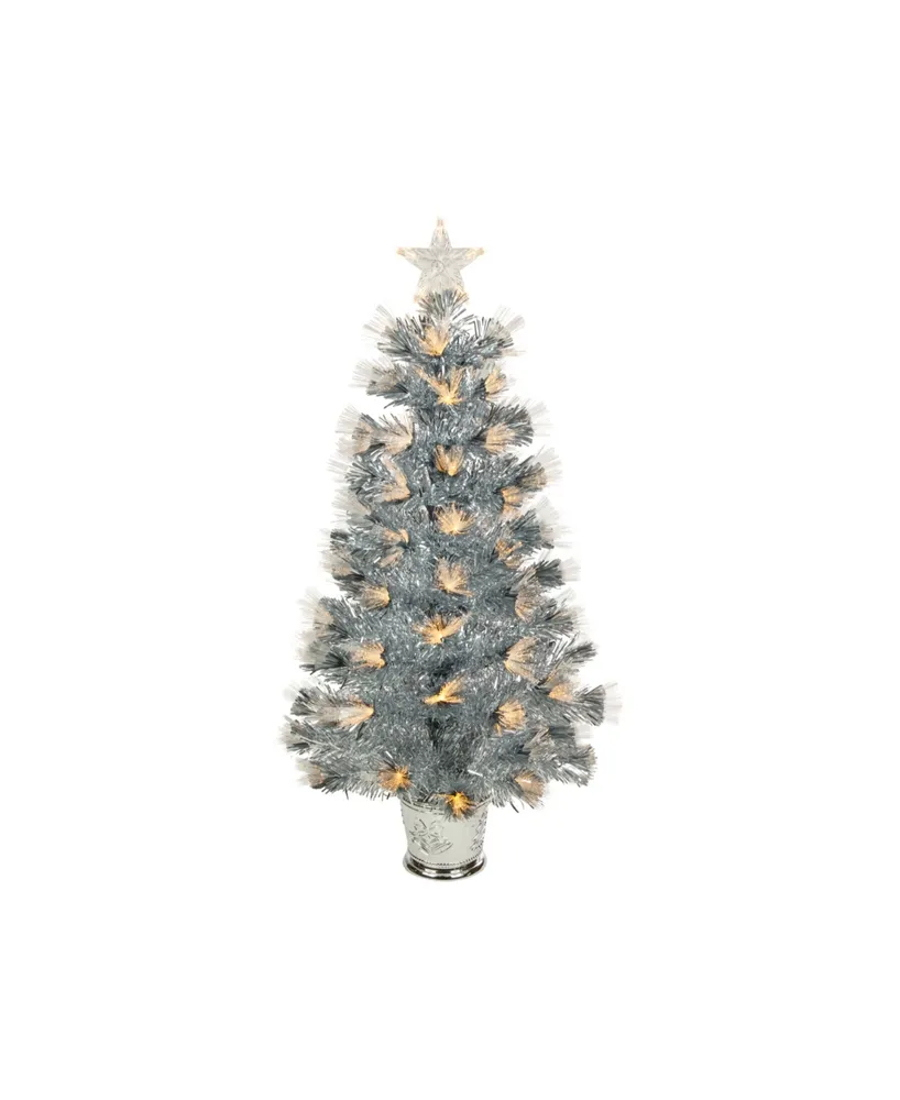 3' Pre-Lit Fiber Optic Artificial Christmas Tree with Warm Lights