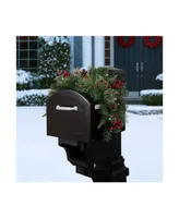 36" Pre-Lit Decorated Pine Cone and Berries Artificial Christmas Mailbox Swag