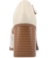 Journee Collection Women's Bobby Block Heel Square Toe Pumps