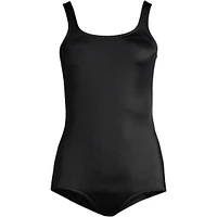 Lands' End Women's Mastectomy Chlorine Resistant Tugless One Piece Swimsuit Soft Cup