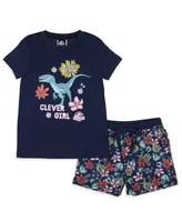 Jurassic Park Girls World Movie Film Clever Flower Sleep Pajama Set