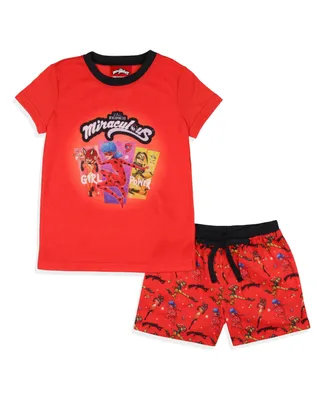 Miraculous: Tales of Ladybug & Cat Noir Girls' Sleep Pajama Set For Kids