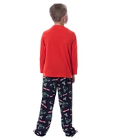 Monster Jam Boys Grave Digger Raglan Sleep Pajama Set