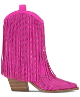 Jessica Simpson Paredisa Rhinestone Fringe Cowboy Booties