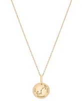 Audrey by Aurate Diamond Scorpio Disc 18" Pendant Necklace (1/10 ct. t.w.) in Gold Vermeil, Created for Macy's