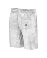 Men's Colosseum White Wisconsin Badgers Realtree Aspect Ohana Swim Shorts