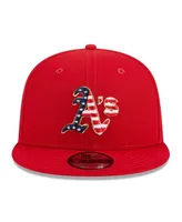 Men's New Era Red Oakland Athletics 2023 Fourth of July 9FIFTY Snapback Adjustable Hat