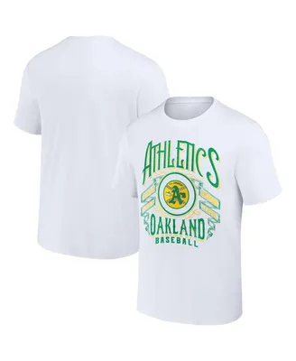 Men's Darius Rucker Collection by Fanatics White Oakland Athletics Distressed Rock T-shirt
