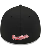 Men's New Era Black Cleveland Guardians Logo 39THIRTY Flex Hat