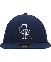Men's New Era Navy Colorado Rockies Oceanside Low Profile 59FIFTY Fitted Hat
