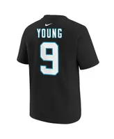 Preschool Boys and Girls Nike Bryce Young Black Carolina Panthers 2023 Nfl Draft First Round Pick Player Name and Number T-shirt