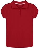 Nautica Little Girls Uniform Short Sleeve Interlock Polo Shirt